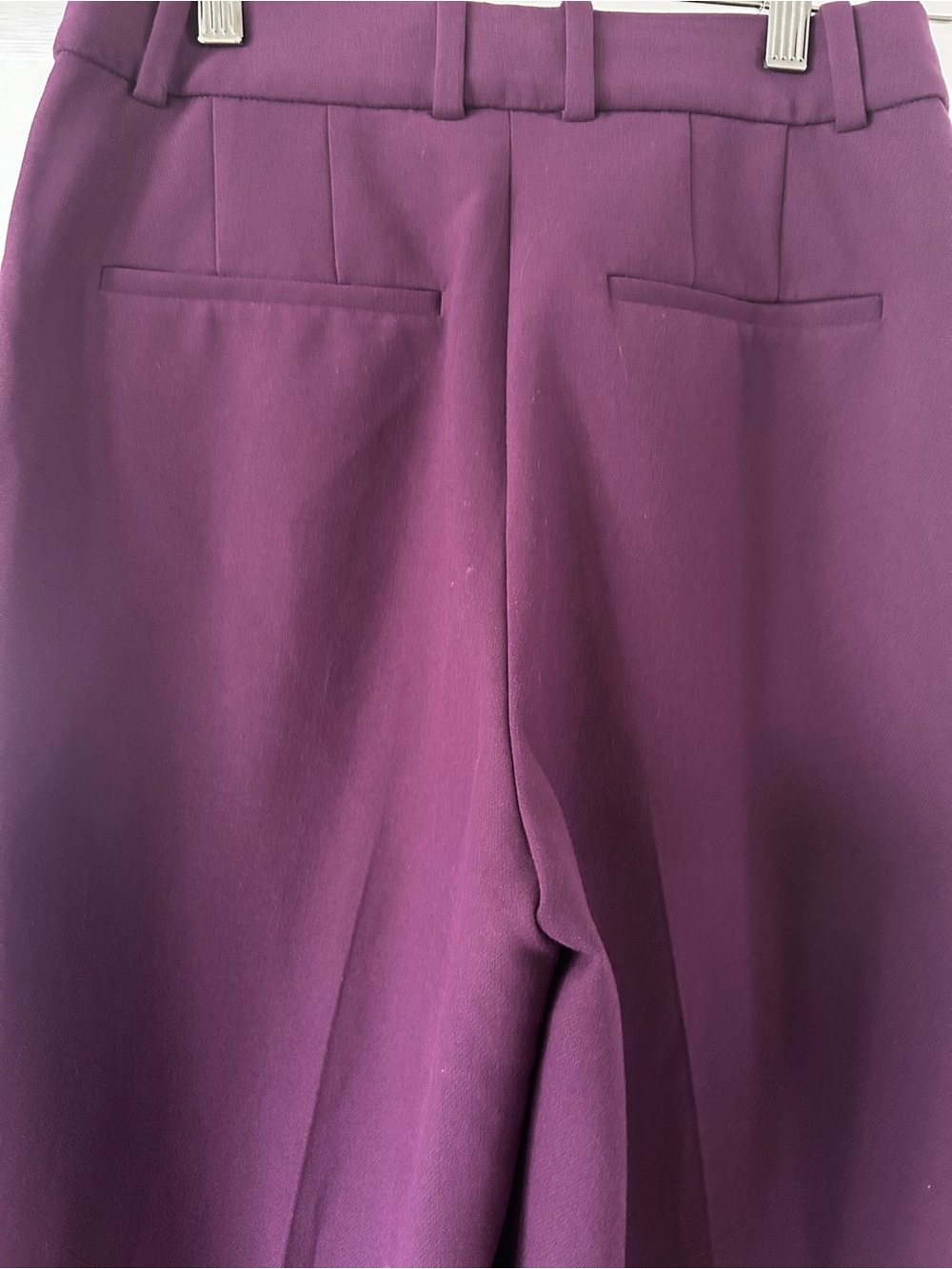NWOT Babaton Pleated Wide Leg High Waist Pants Deep Purple Effortless look alike - Picture 3 of 10